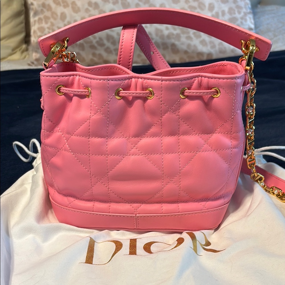 Dior Tote Bag in Pink and Gold